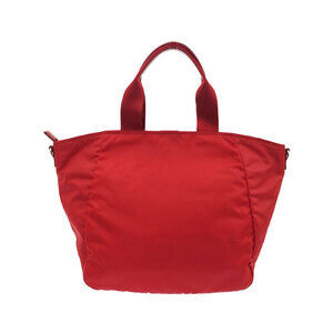 Prada tote Red bag Nylon shopping Tessuto